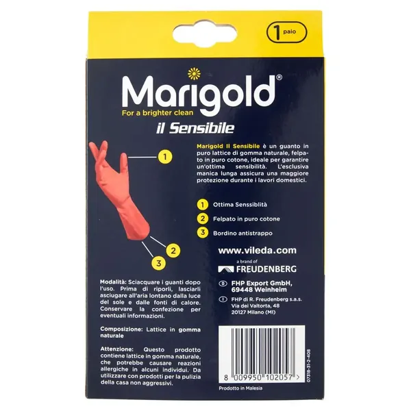 Marigold Manusi de Menaj Sensibil Marimea 7/8 Set/1 Bax 12 buc.